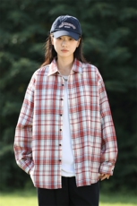 25年春季格子衬衫长袖大码宽松落肩现货DS-C323-1-2373-1-特批30，男装衬衫，电商C323-1