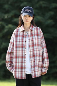 25年春季格子衬衫长袖大码宽松落肩现货DS-C323-1-2373-1-特批30图片