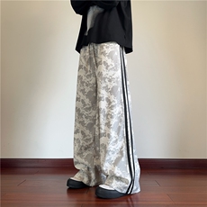 抖音品质灯芯绒扎染条纹设计感宽松休闲裤B315-K25484-特p40控78，男装休闲裤，电商B315