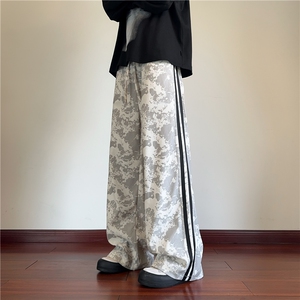 抖音品质灯芯绒扎染条纹设计感宽松休闲裤B315-K25484-特p40控78图片