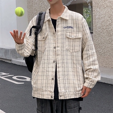 小香风粗花呢休闲外套秋季新款chic韩版宽松格子上衣Z630P60，男装夹克，星座1116-2