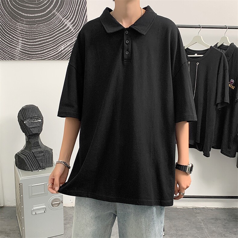 气质五分袖慵懒日系潮流POLO衫男休闲ins流行新款夏季
T334-P30图片