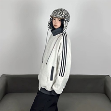 抖音得物高品质美式高街重磅结构设计拼接织带立领卫衣外套CM42，男装卫衣，电商A486