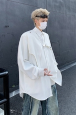 男装衬衫24春季潮牌男士叠穿宽松垂感长袖衬衣XZ514-2-202415-P78，男装衬衫，星座514-2(原B239)