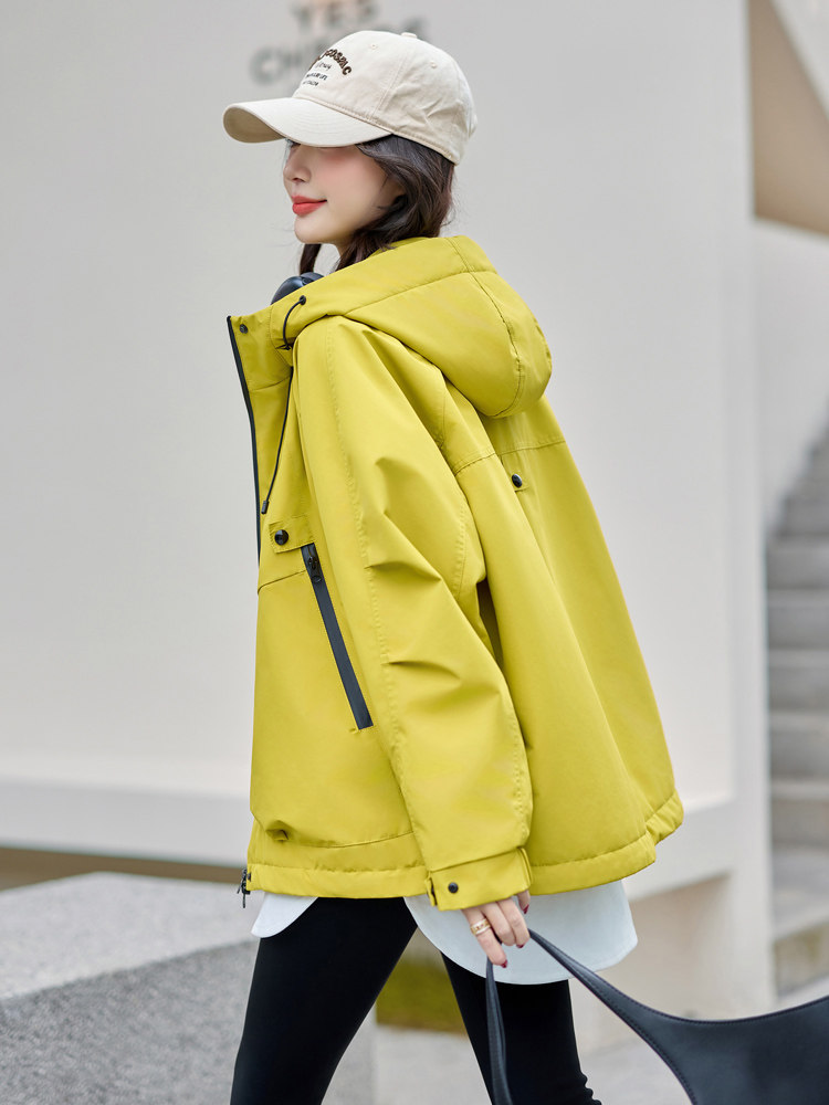 冲锋衣夹棉外套女2025冬季新款厚款连帽棉袄宽松休闲时尚大衣,女装棉衣/棉服,梦懿尔