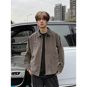网图现货 美式宽松卡其色底特律翻领工装外套JK291/P85,男装工装外套,星座205-3