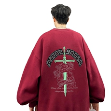 ！圆领卫衣男装港风长袖T恤男外套男WY176-P28，男装卫衣，电商B367