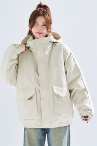 新款冬季大码羽绒棉服棉袄连帽工装韩版宽松外套A436-2533-P98图片
