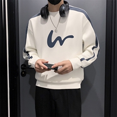 WY13121常规P58控78加绒P68控88无头风小伙风拼接印花卫衣，男装卫衣，电商B340