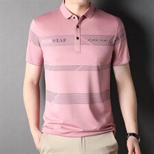 夏季新款男士翻领短袖t恤中年有领男装上衣服休闲POLO衫图片
