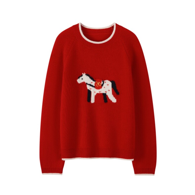 2026年秋季宽松套头长袖圆领通勤休闲/淑女，女装羊绒衫，绒知纯羊绒