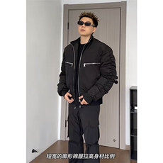 网图BOMBER弯道廓形棉服短款棉衣DY2478-P110夹克DY2476-P90，男装棉衣，星座1213