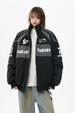 印花机车户外赛车M-5XL大码：涤纶棉衣男白底78179P128控178，男装棉衣，星座227-7