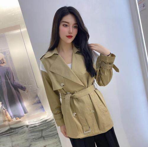 新款短版风衣，女装风衣，锦雅