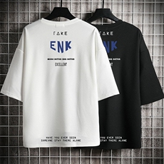 Q11120-P30春夏季七分袖t恤男大码五分袖男短袖中袖网格挂拍，男装T恤，电商A040A