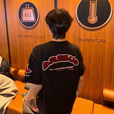 万针全刺绣工艺抖音得物高品质260克重磅纯棉双纱美式高街短袖T恤，男装T恤，电商A486