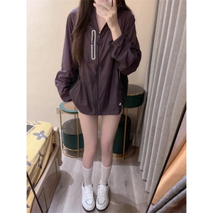 FS421HH-P50 紫色防晒衣男夏季连帽冲锋衣外套山系户外钓鱼登山服图片