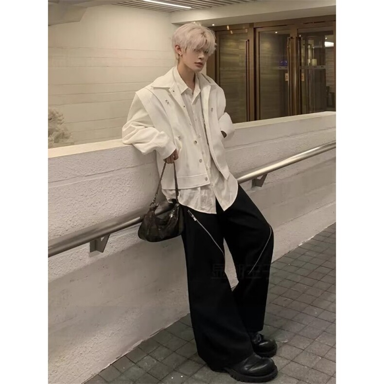 文艺时尚气质慵懒ins日系原宿百搭短款夹克新款潮流流行简约,男装夹克,星座506A