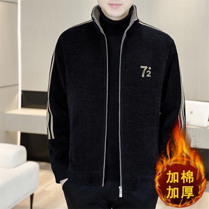 秋冬主推男士立领加棉加厚潮流修身毛呢大衣短款夹克A76P140图片
