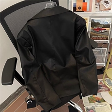 春季新款时尚东方巴黎PU皮垫肩西装外套W252P70，男装西服，星座1116-2