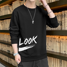 抖音直播现货2026秋季新款潮流男士look印花大码休闲圆领卫衣打底，男装T恤，星座1816-2（原1210–2）