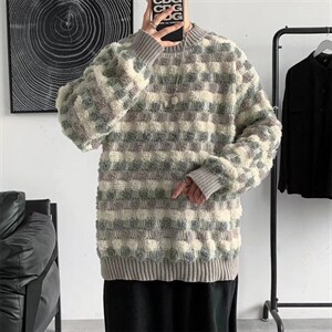 半高领毛衣男秋冬款潮流百搭加厚针织衫M116P45图片