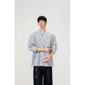 WY10156-特批40 控78 新款圆领简约套头宽松大码卫衣糯米衣服男图片
