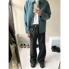 【有货】cleanfit蓝色短款外套男高级感痞帅行政夹克Y165LL-特P55，男装夹克，星座1007（原301D）