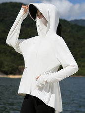 （现货）冰丝凉感防晒衣女新款户外防紫外线轻薄透气防晒服外套，女装防晒衣，韩蔻秀