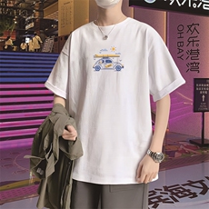 1506-1/T25431/P23.8超火潮牌短袖T恤夏季新宽松百搭学生港风印花，男装T恤，星座1506-1
