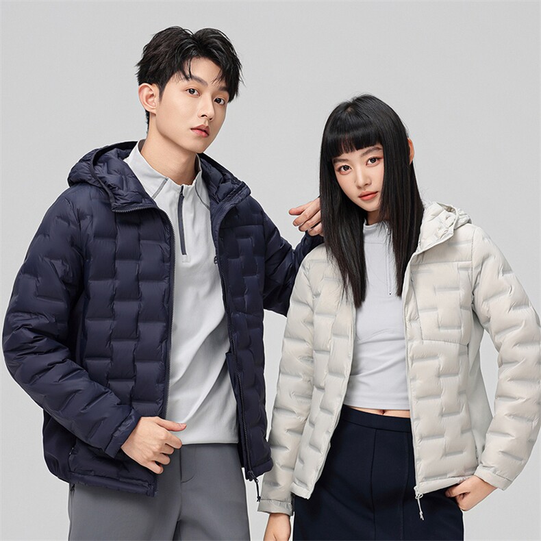 新款90绒子轻薄情侣装羽绒服秋冬男女款连帽轻薄羽绒服外套,男装羽绒服,钱塘723