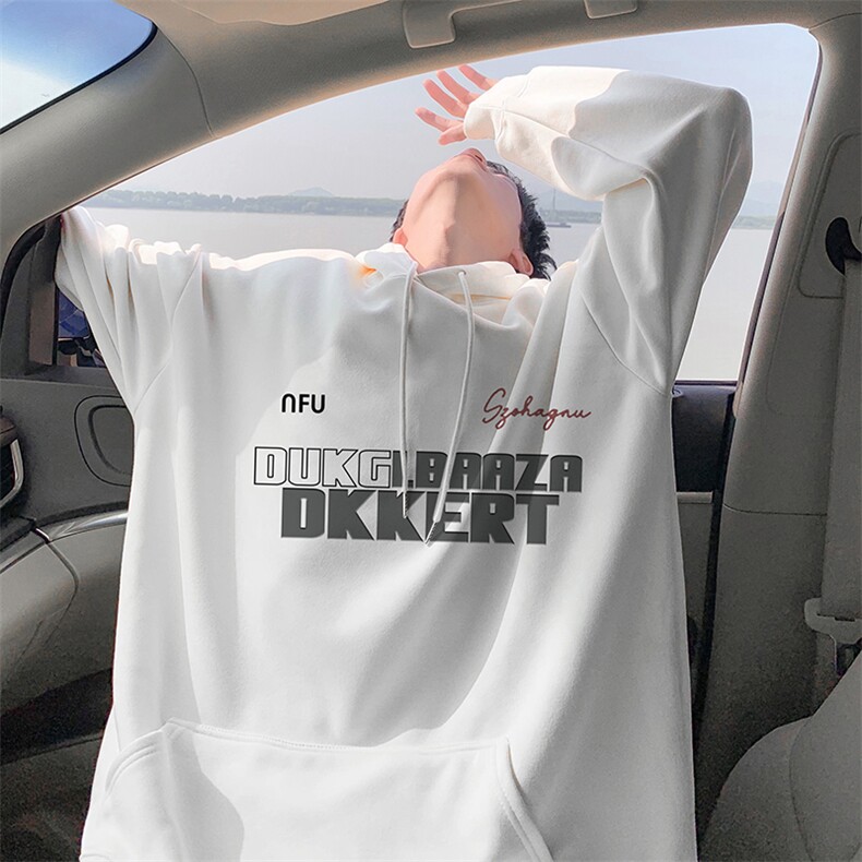 抖音得物供货可提供视频秋冬重磅美式宽松连帽卫衣DL2083,男装卫衣,电商A486
