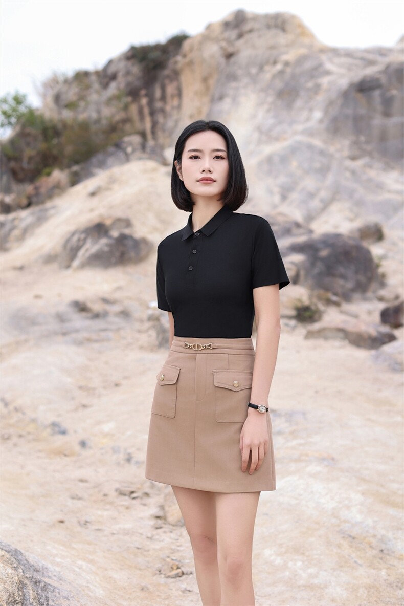 无痕动感纯棉短袖POLO衫工作服T恤男纯色商务员工衣,男装Polo衫,鲁菏羊绒