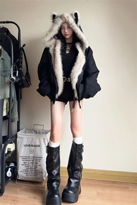 [网图] 座山雕毛领冬季棉服女夹棉加厚外套 5D4092-TP100178图片