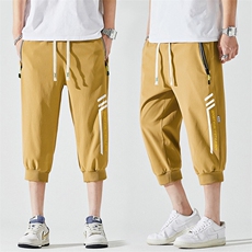 2025夏季新款男士七分裤时尚休闲马裤潮流男裤子KZ1071-P28，男装休闲裤，星座217-4