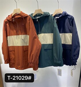 拼色套头风衣,女装风衣,D壹