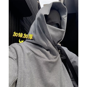 加绒卫衣男潮ins港风潮流 QW28 P50图片