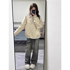 219-P70美式cleanfit灰色外套男春秋季时尚飞行员夹克，男装夹克，电商B323A