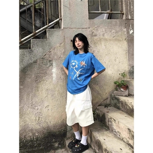 白菜coke大口袋工装短裤男夏季潮设计感阔腿中裤七分裤WLD144-P53图片