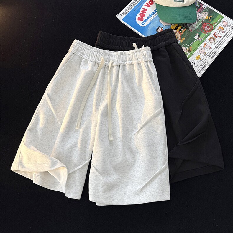 2025创意设计款休闲时尚卫裤潮男夏季五分裤短裤25XD23071特批35，男装休闲裤，电商A042