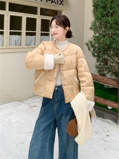 2025年冬季新中式羽绒服短款50白鸭绒RF2C290-6898#-P295-K399，女装羽绒服，蝶眷