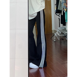 【网图】三条杠裤子男夏季直筒休闲美式高街条纹运动裤WK01CC-P48图片