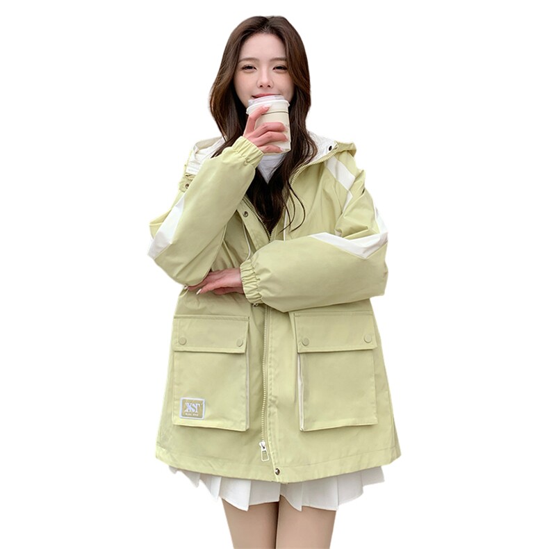 【现货】短风衣夹克派克服1C045-6007P135K198,女装风衣,红龙果