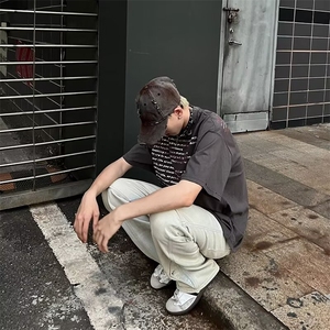 24年牛仔裤直脚拉链港风宽松直筒时尚青春流行水洗男女潮-B783图片