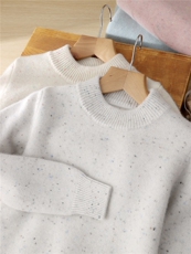 秋冬新款儿童100%羊毛衫男女童点子纱半高加厚毛衣宝宝羊绒打底衫，童装儿童羊毛衫，初丹羊绒童装