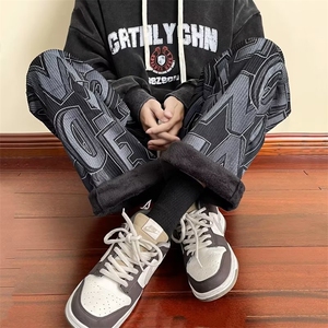男秋季新款港风休闲裤Z92加绒P42 常规32图片