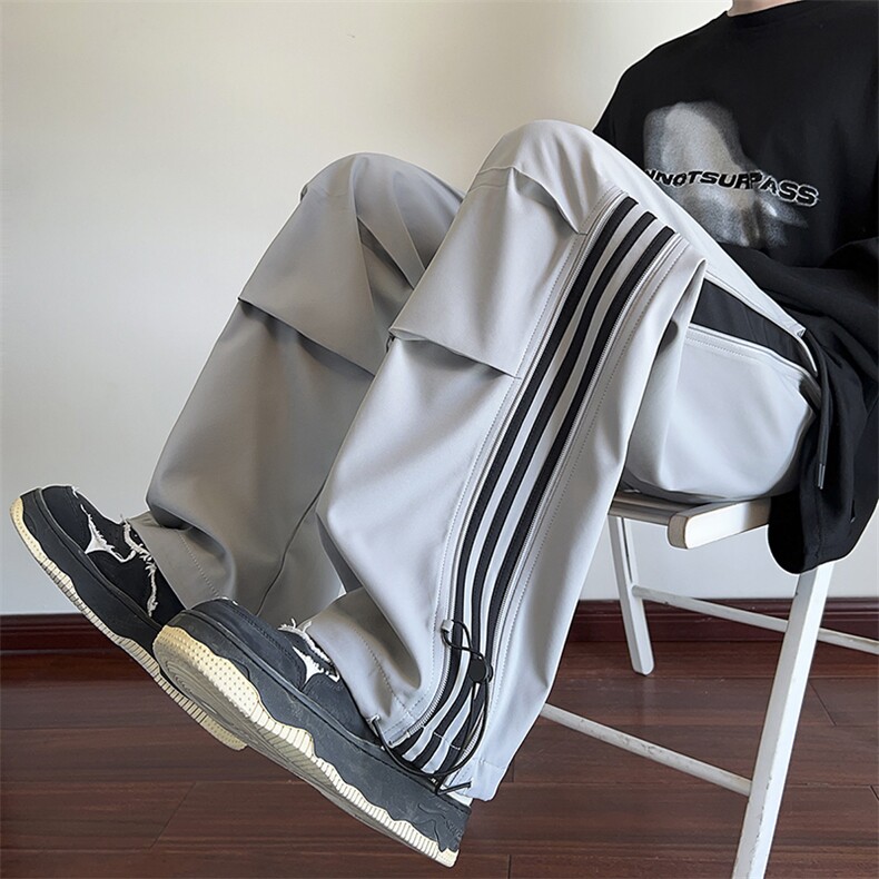 ！815A-MK98522-P45特美式三条杠折痕休闲裤直筒运动裤男,女装休闲裤,星座815A