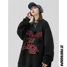 中性风23新款秋季时尚百搭宽松字母印花潮流卫衣W1038P30控48，男装卫衣，A247A