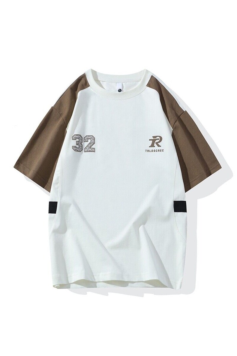25160-特P40夏季休闲时尚T恤男短袖打底衫学生宽松圆领假两件短袖,男装T恤,电商D310B