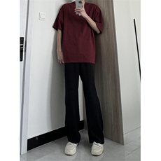 纯色cleanfit冰丝裤子马吉拉那不勒斯西裤高级感痞帅微喇西装裤，男装休闲裤，星座310A-4